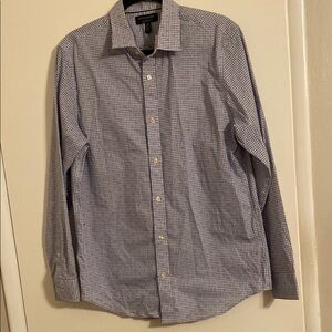 Banana Republic Men's Blue Check Button-Down Shirt